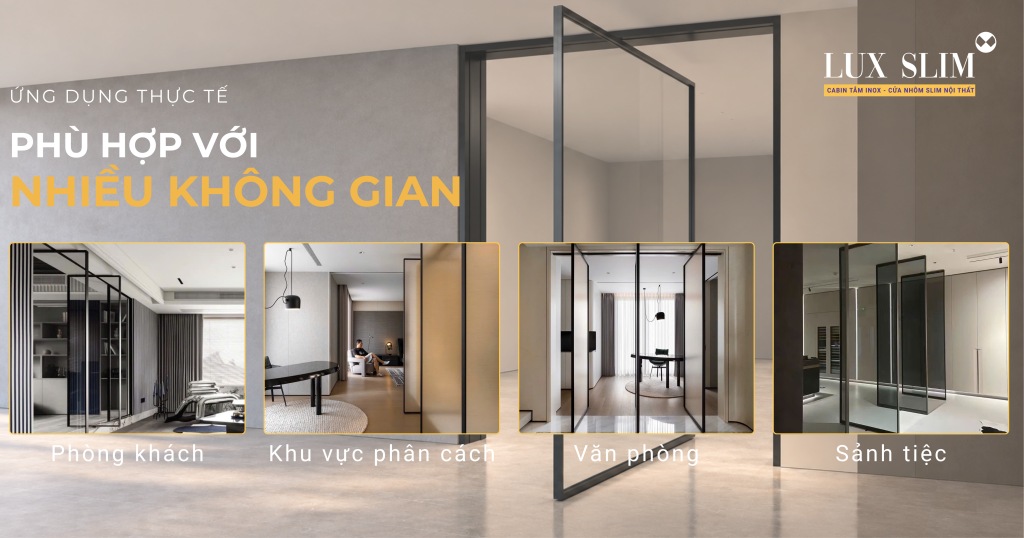 Bộ phụ kiện cửa slim bản lề sàn trung tâm - VNBLSTT