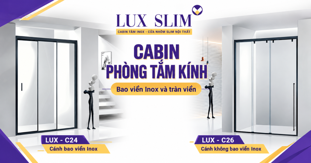 So sánh khác nhau giữa cabin phòng tắm kính bao viền và không viền Inox?
